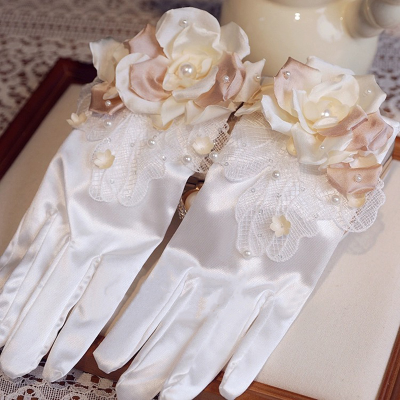 Guantes De Encaje Y Tocados Sombrero Conjunto De Malla loveday 01 (1)